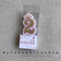 皇冠粉邊 0~9數字蠟燭 生日 慶生 派對 週歲-規格圖11