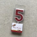 0~9數字造型蠟燭 金蔥-紅-規格圖11
