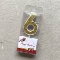 0~9數字造型蠟燭 金蔥-黃-規格圖11