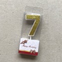 0~9數字造型蠟燭 金蔥-黃-規格圖11