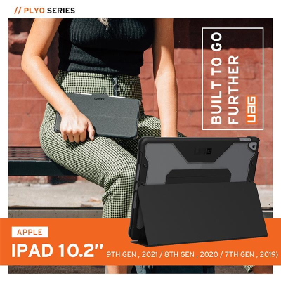 【UAG】iPad 10.2吋耐衝擊全透保護殻-黑 (美國軍規 防摔殼 平板殼 保護套)