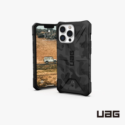 【UAG】iPhone 13 系列耐衝擊保護殼-迷彩黑 (美國軍規 防摔殼 手機殼)