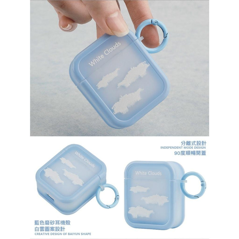 Koios▸藍天白雲磨砂耳機殼Airpods 1 2 3 Pro2 Pro 保護殼 耳機殼 保護套 耳機套 防摔殼-細節圖3