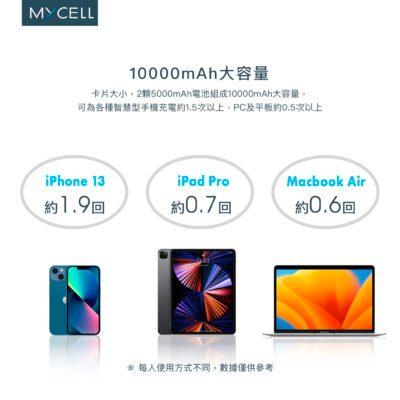 MYCELL Mini Air 20W PD 10000ah 全協議閃充行動電源 自帶線行動電源 使用特斯拉21700高-細節圖8