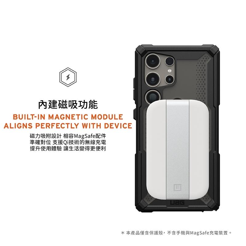 【UAG】Galaxy S24/S24 Ultra(一般/磁吸式) 耐衝擊支架保護殼 黑橘  無線MagSafe 手機殼-細節圖5