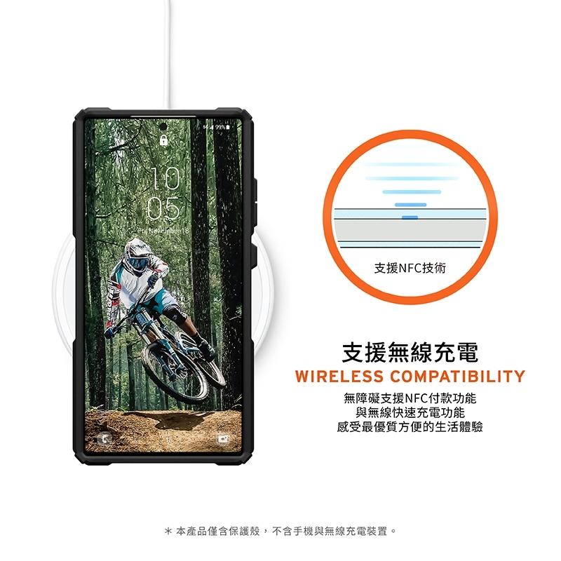 【UAG】Galaxy S24/S24 Ultra(一般/磁吸式) 耐衝擊支架保護殼 黑橘  無線MagSafe 手機殼-細節圖8