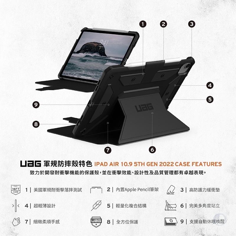 【UAG】iPad Air 10.9(2022-2024)/Pro 11吋都會款耐衝擊保護殼 適用2024-細節圖5