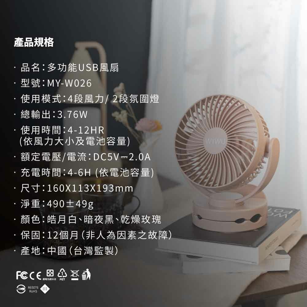 WiWU 多功能USB夾式涼風扇 MY-W026-細節圖11