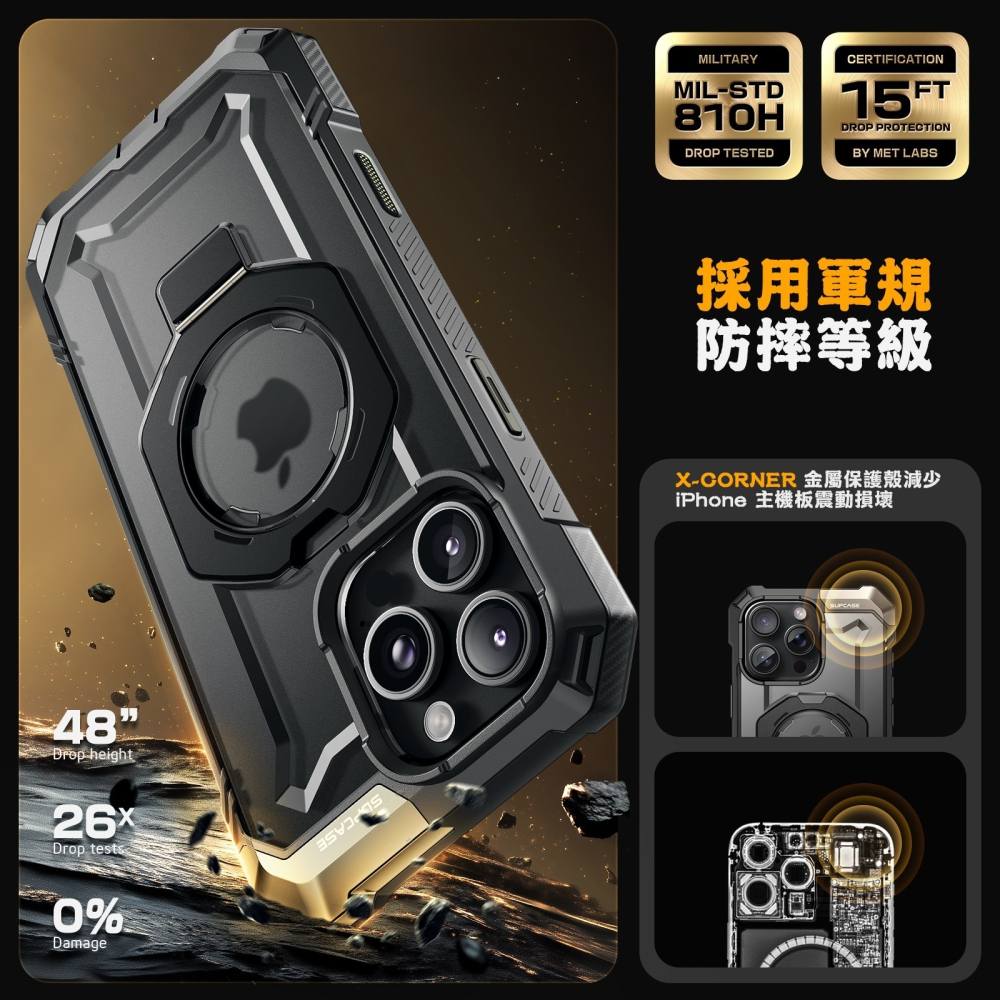 SUPCASE 全能鋼甲軍規支架防摔殼 for iPhone 16-細節圖2