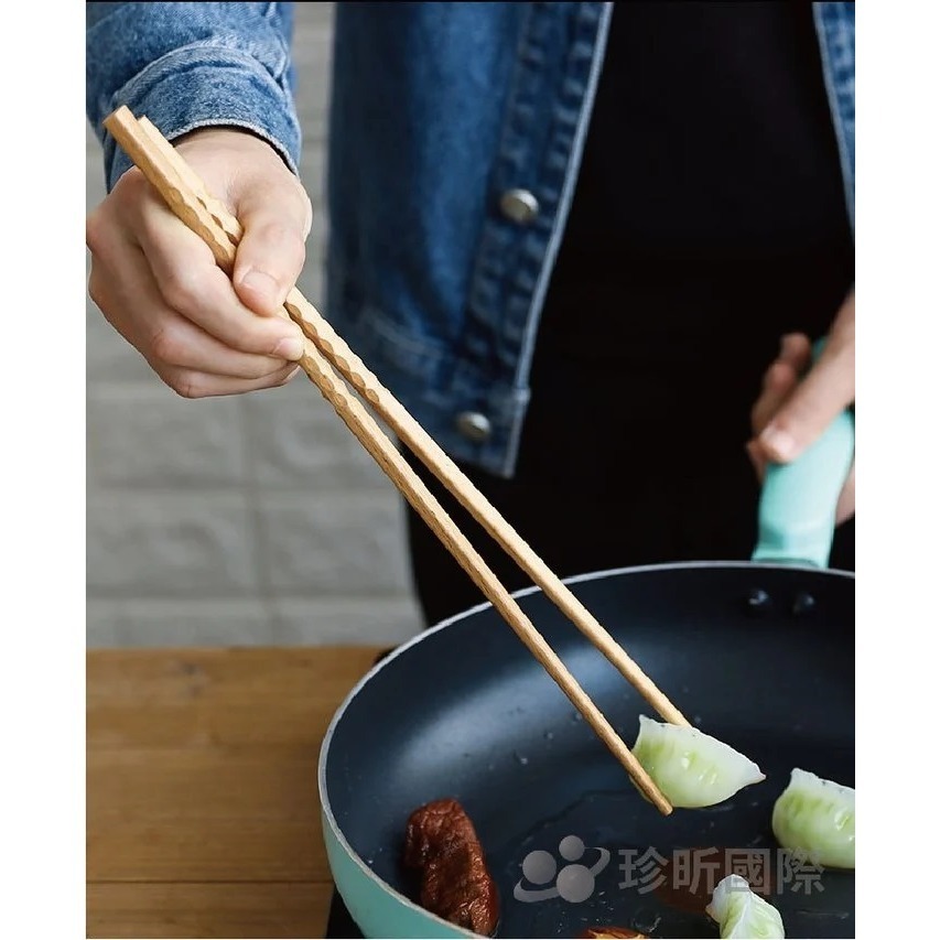 【珍昕原木】日式櫸木龜甲長筷 公筷 撈麵筷-細節圖7