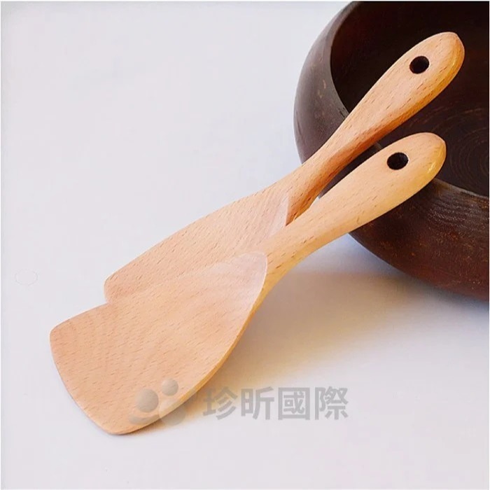 【珍昕原木】日式質感厚柄櫸木飯勺 1入-細節圖2