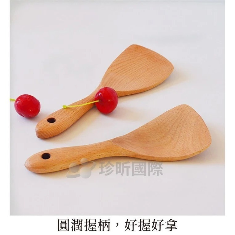 【珍昕原木】日式質感厚柄櫸木飯勺 1入-細節圖4