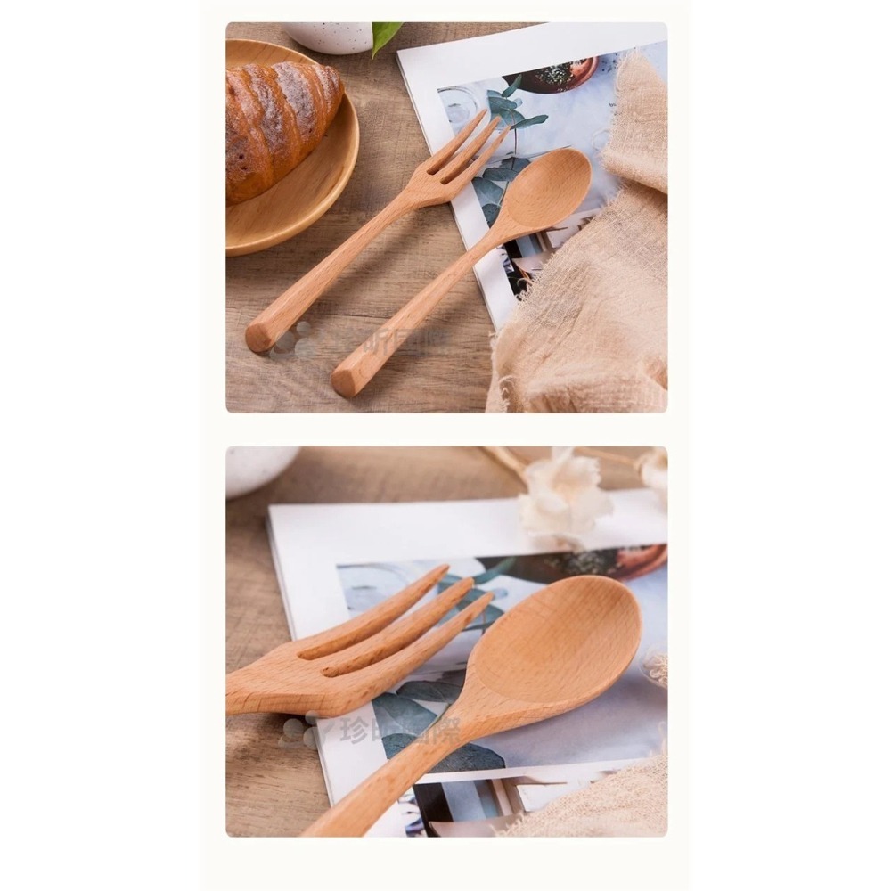 【珍昕原木】日式質感櫸木杓筷刀叉組(1組4入)-細節圖7