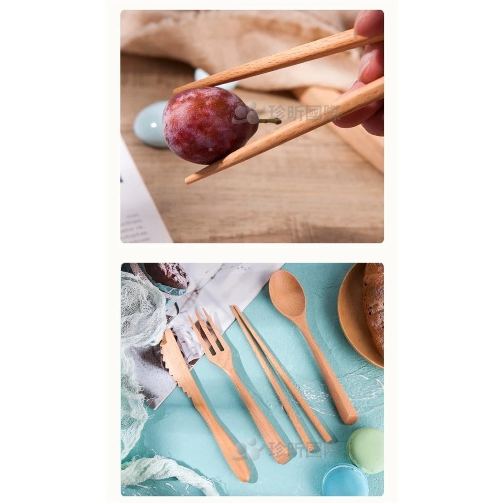 【珍昕原木】日式質感櫸木杓筷刀叉組(1組4入)-細節圖8