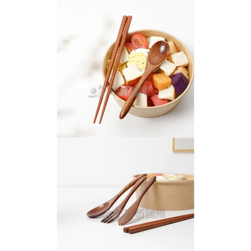 【珍昕原木】質感自然楠木紅檀木叉勺筷刀 四款-細節圖8