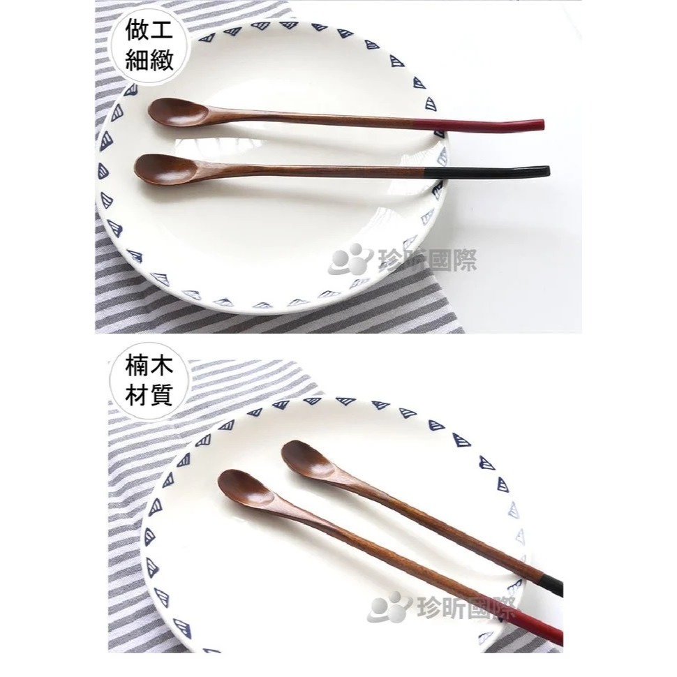 【珍昕原木】紅黑翹尾長柄原木攪拌勺 兩色-細節圖2