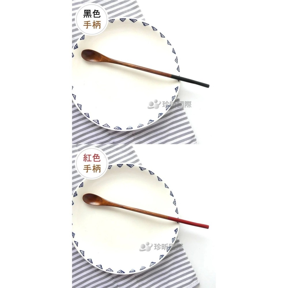 【珍昕原木】紅黑翹尾長柄原木攪拌勺 兩色-細節圖5