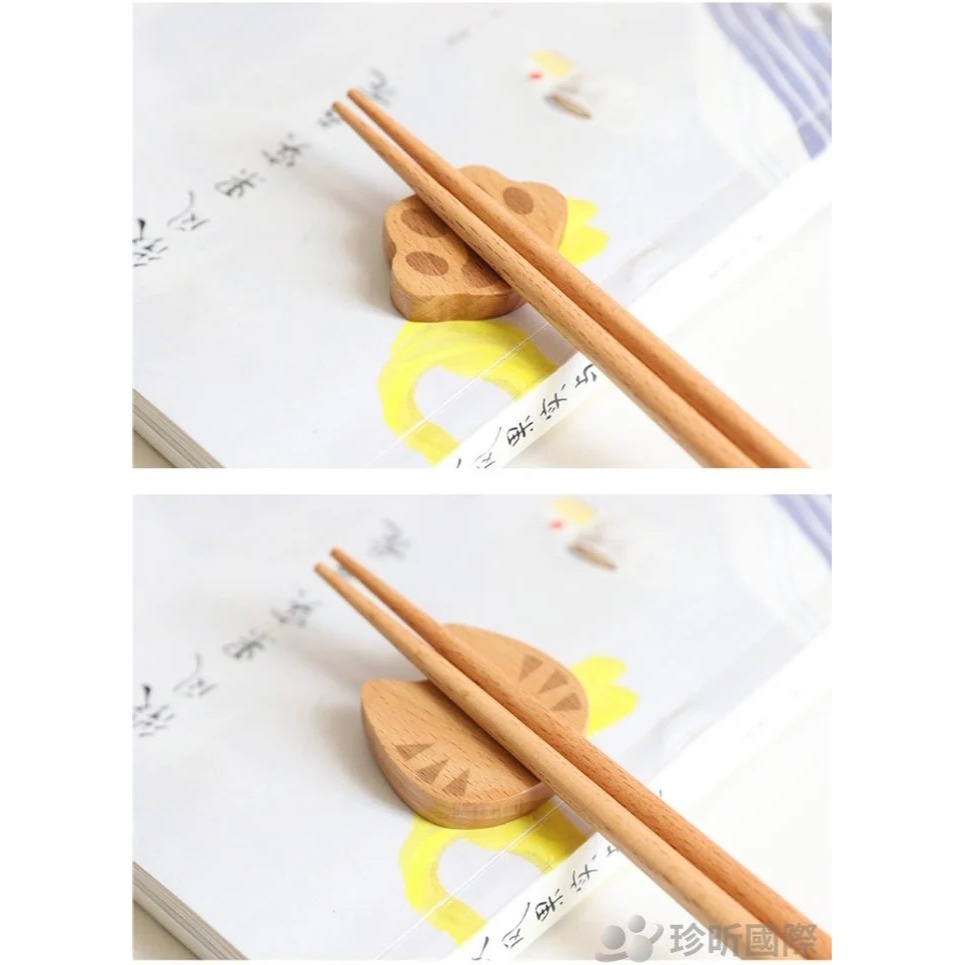 【珍昕原木】貓咪造型櫸木筷架 三款-細節圖5