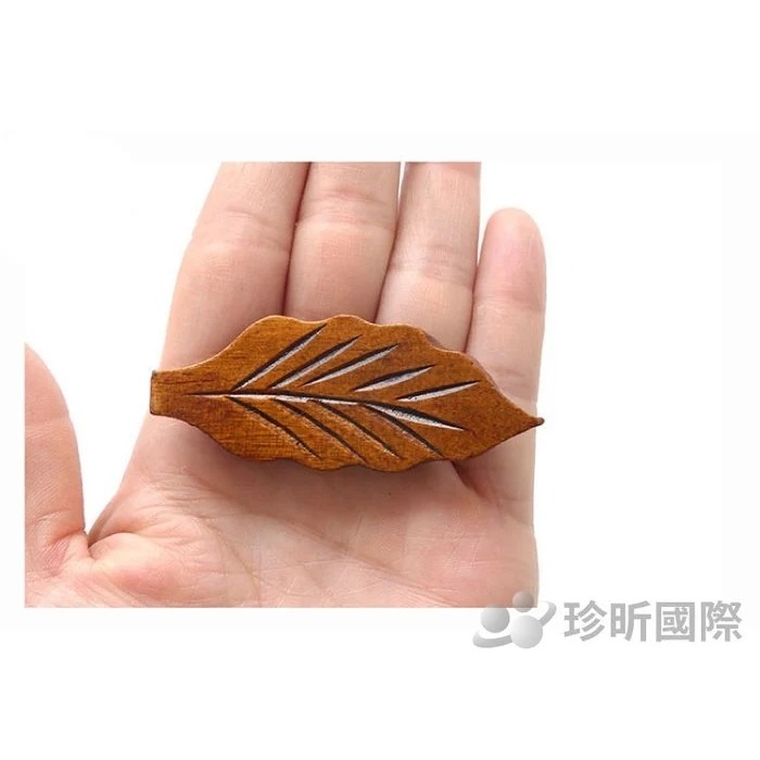 【珍昕原木】2件組 日式楠木手作樹葉造型筷子架-細節圖6