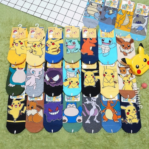 正版 Pokemon 精靈 寶可夢 皮卡丘 伊布 噴火龍 超夢 路卡利歐 直版襪 兒童襪 童襪 卡通襪 襪子 台灣製