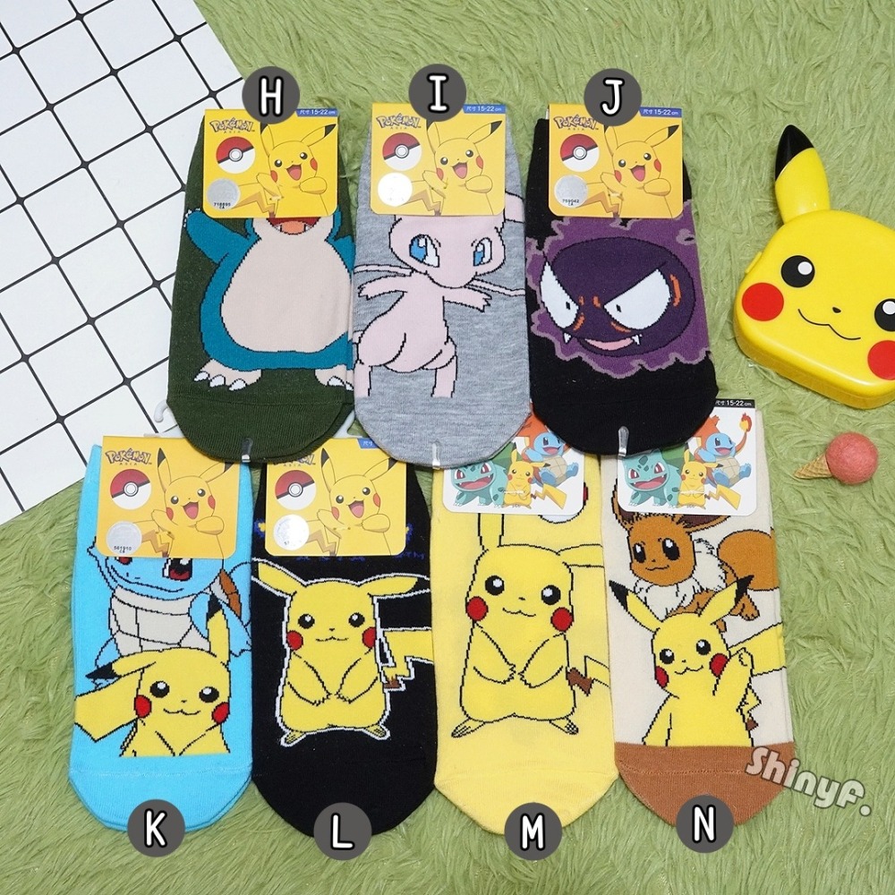 正版 Pokemon 精靈 寶可夢 皮卡丘 伊布 噴火龍 超夢 路卡利歐 直版襪 兒童襪 童襪 卡通襪 襪子 台灣製-細節圖3