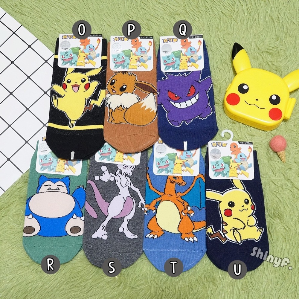 正版 Pokemon 精靈 寶可夢 皮卡丘 伊布 噴火龍 超夢 路卡利歐 直版襪 兒童襪 童襪 卡通襪 襪子 台灣製-細節圖4