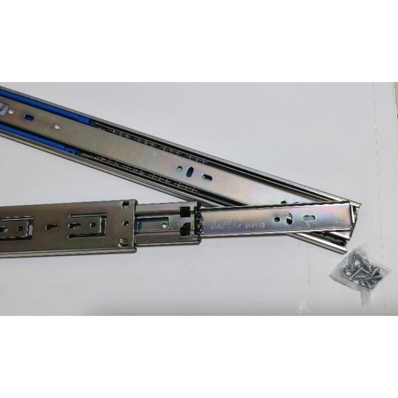 🇹🇼CNC 台灣現貨 三節緩衝滑軌 衣櫃滑軌 櫥櫃滑軌 重型滑軌 抽屜軌道 鋼珠滑軌 可拆-細節圖3