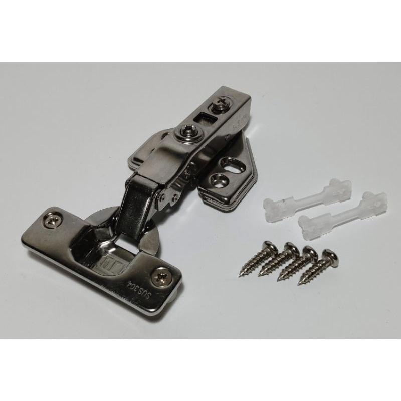 🇹🇼 JDC加厚sus304 不銹鋼緩衝鉸鏈可拆式 寸15 3分6分入柱西德鉸鏈四孔加寬加厚適用餐櫃廚櫃書櫃台灣快速出貨-細節圖4