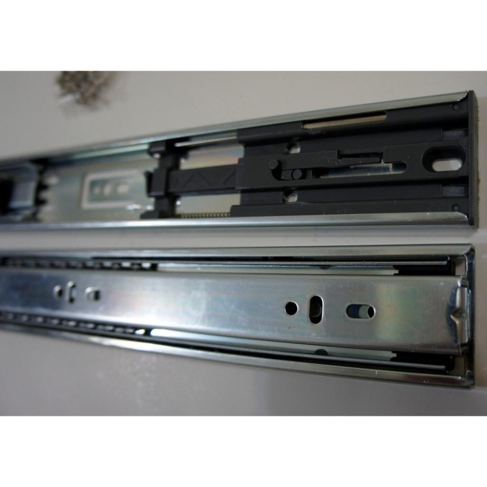 🇹🇼YNQ 緩衝三節滑軌 可拆 鋼珠靜音滑軌 系統櫃 櫥櫃 家具 300～500-細節圖4