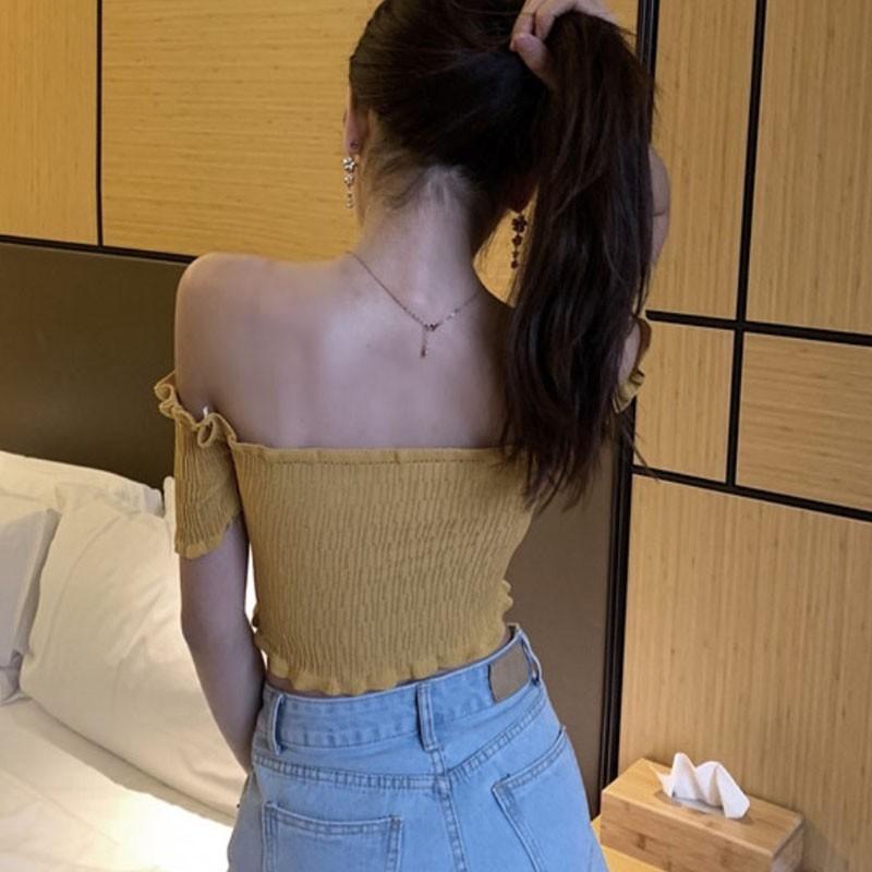 一字領上衣  露肩上衣 短版上衣🔸-細節圖3