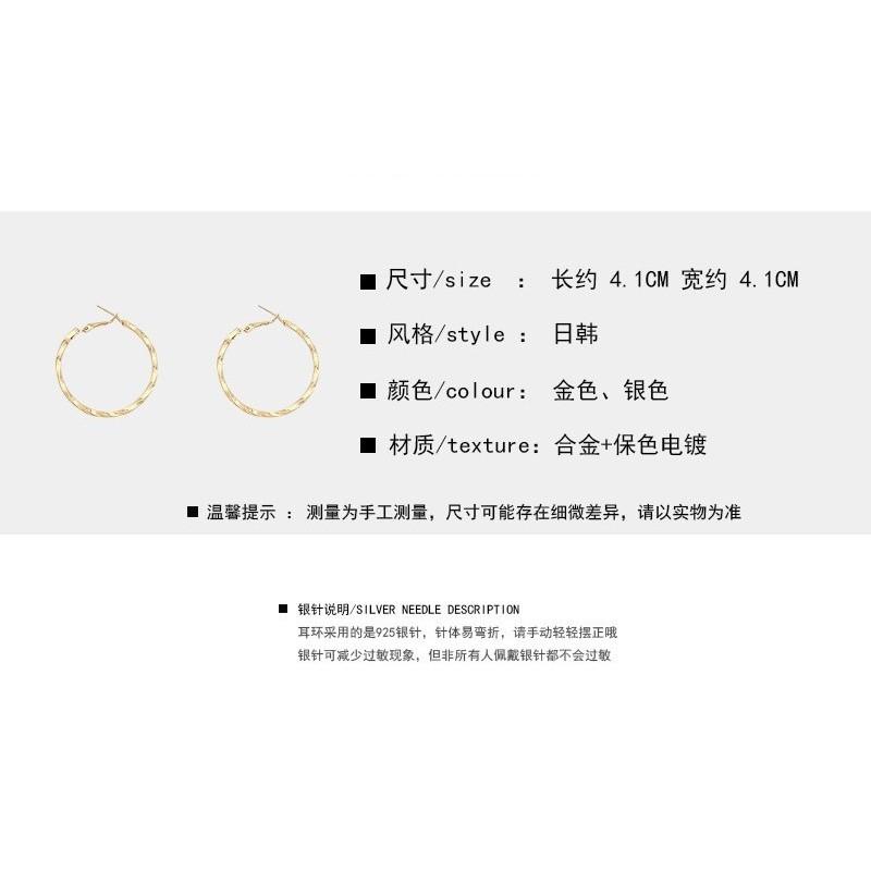 ✨現貨✨歐美風 金屬圓圈耳環 耳圈 小眾設計感  女生衣著 批發-細節圖7