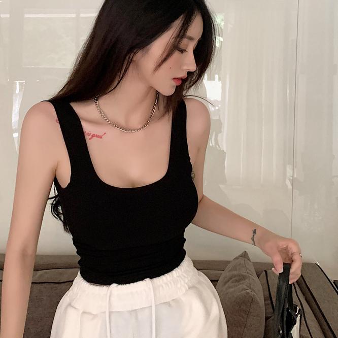 ✨台灣現貨✨U型美背 吊带背心 带胸垫-細節圖2