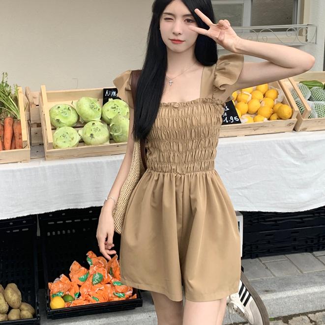 簡約風 高腰闊腿 連身褲-細節圖2