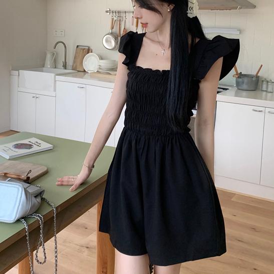 簡約風 高腰闊腿 連身褲-細節圖6