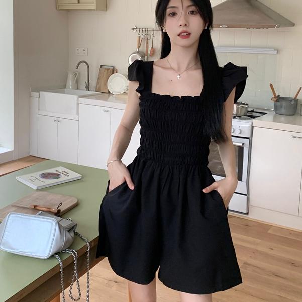 簡約風 高腰闊腿 連身褲-細節圖7