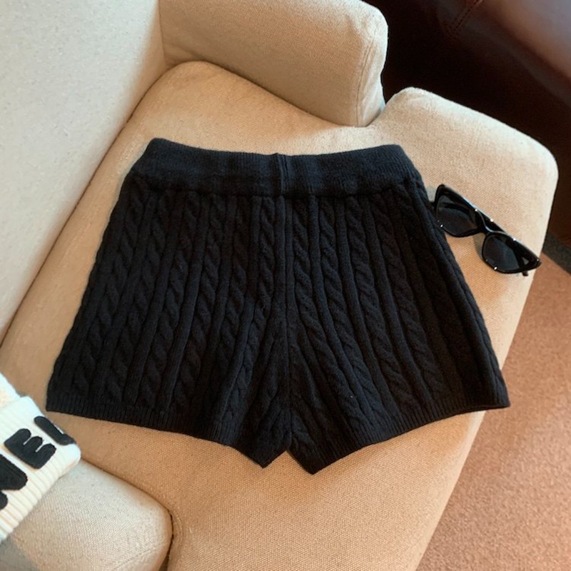 麻花綁繩針織短褲-細節圖8