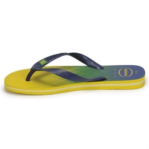 巴西人字拖Havaianas 男款 Brasil fresh/ 黃底藍綠夾心/ 橙底火焰夾心-細節圖4