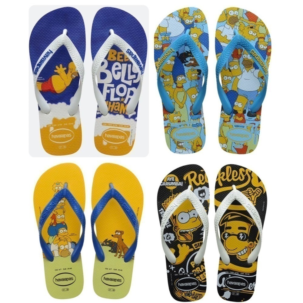 巴西人字拖Havaianas 男款Simpsons 辛普森 4色-細節圖2