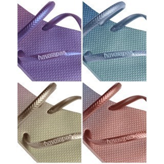 現貨 巴西人字拖Havaianas 女款 Flat duo Iridescente雙帶漸層系列/紫/杏紫/粉藍/藍-細節圖4
