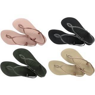 現貨 巴西人字拖Havaianas 女款 Luna Premium涼鞋/金蔥粉/金蔥黑/金蔥綠/金蔥杏-細節圖2