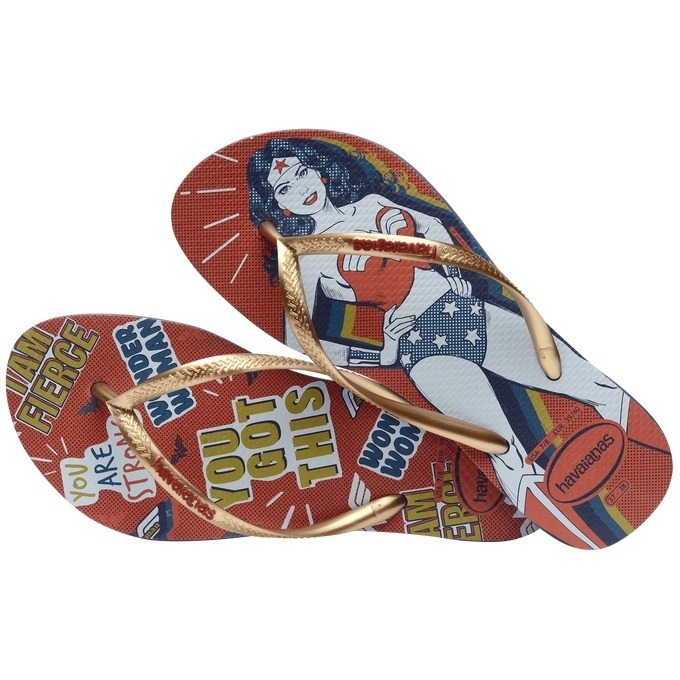 巴西人字拖Havaianas 女款 Slim Heroinas神力女超人/漫畫-細節圖2