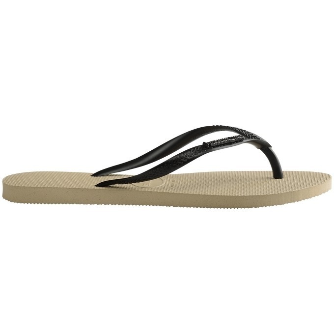 巴西人字拖Havaianas 女款 Slim logo metallic/沙金黑扣-細節圖5