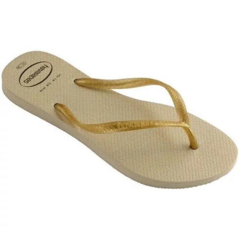 巴西人字拖Havaianas 女款 Slim gloss/沙金-細節圖3