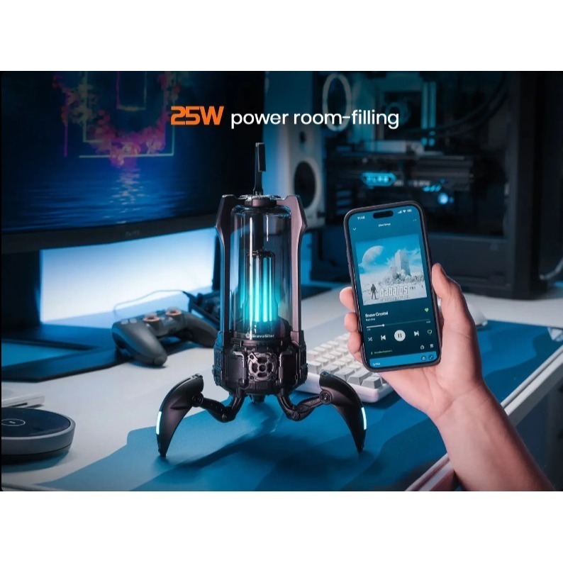 GRAVASTAR SUPERNOVA 碳融音響喇叭 擬真空管霓虹炫彩 聲砲引爆星系音浪-細節圖8