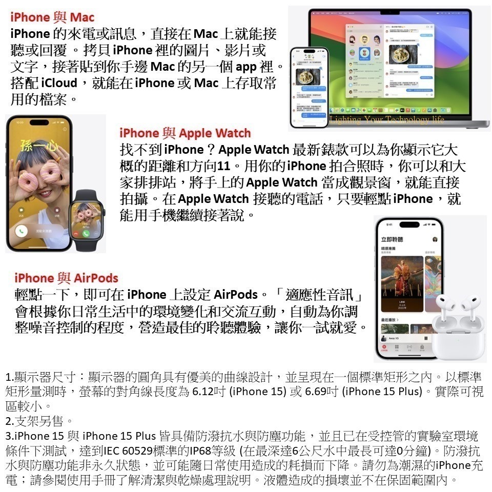 Apple iPhone 15 256G手機 【送透明殼+滿版玻璃貼】A3090-細節圖10