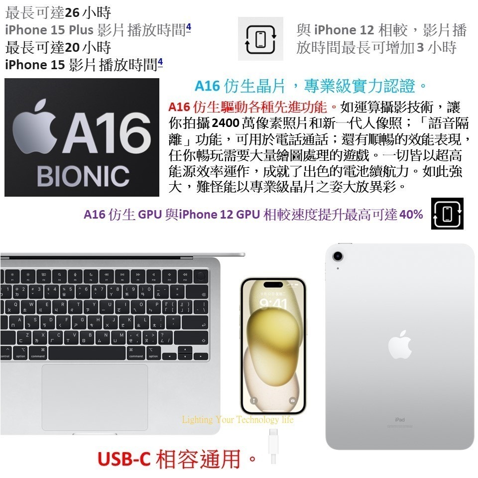 Apple iPhone 15 Plus 128G手機 【送透明殼+滿版玻璃貼】A3094-細節圖7