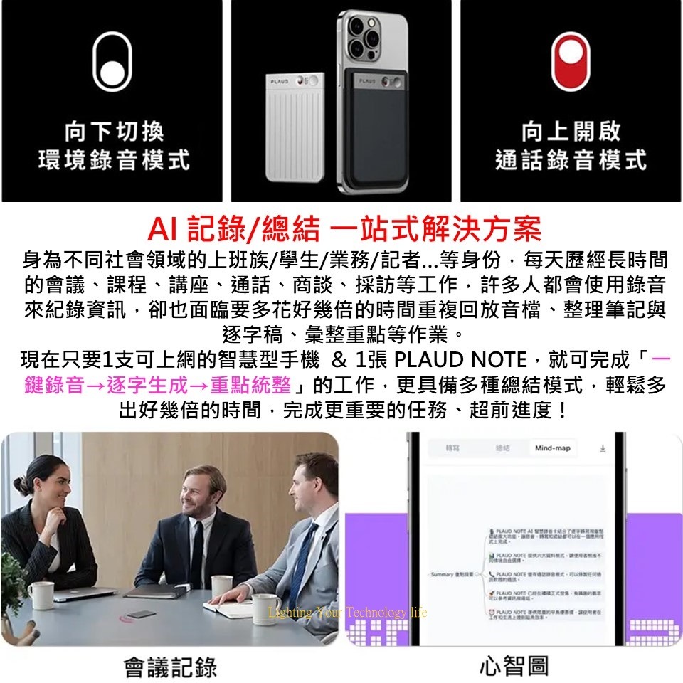 PLAUD NOTE ChatGPT AI 智慧錄音卡 通話錄音 會議錄音 採訪錄音【先創代理】-細節圖4