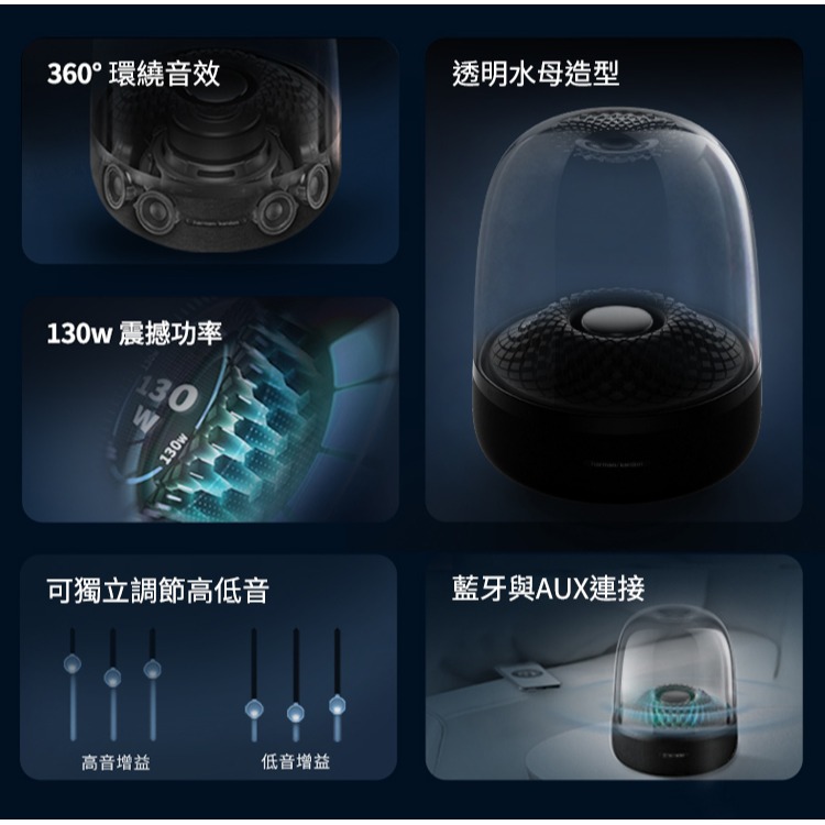 harman kardon 哈曼卡頓 Aura Studio 4 無線藍牙喇叭 第四代水母喇叭【世貨總代理】-細節圖3