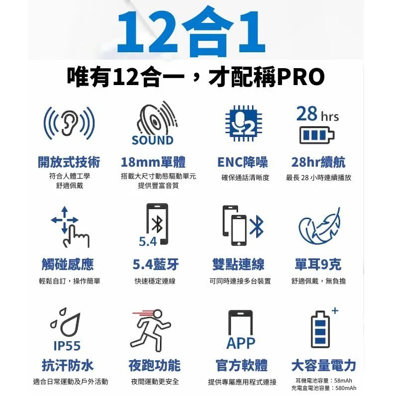 Philips GO系列 TAA6709 OPENGO Pro 開放式運動藍牙耳機 耳掛式耳機-細節圖3