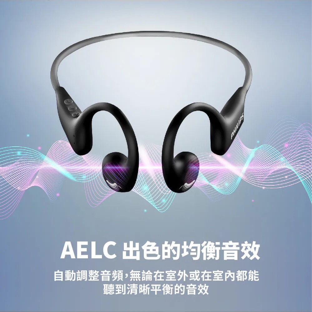 Philips GO系列 TAA1708 氣傳導開放式運動耳掛藍牙耳機-細節圖3